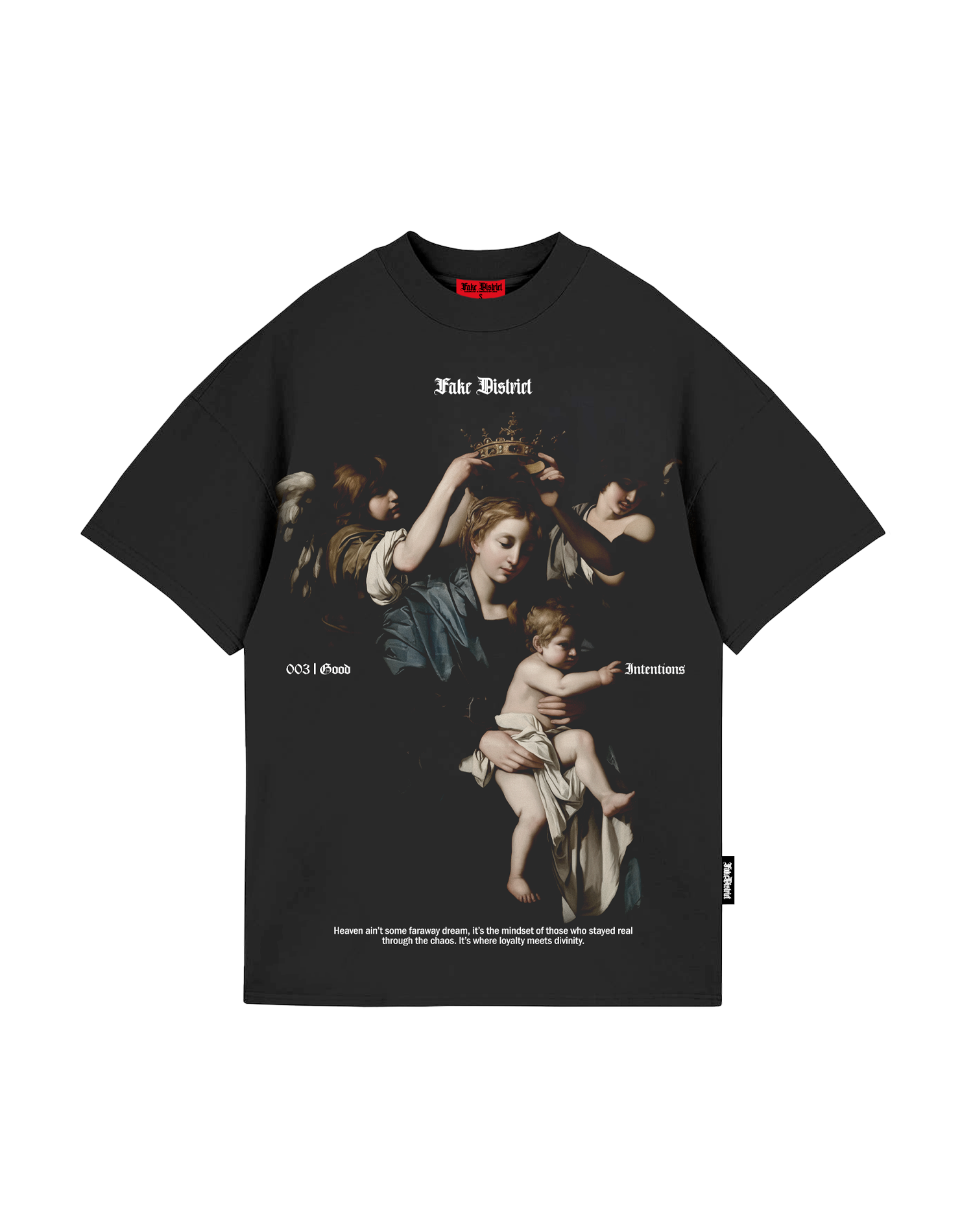 GOOD INTENTIONS SACRED CAMISETA OVERSIZE FIT NEGRA
