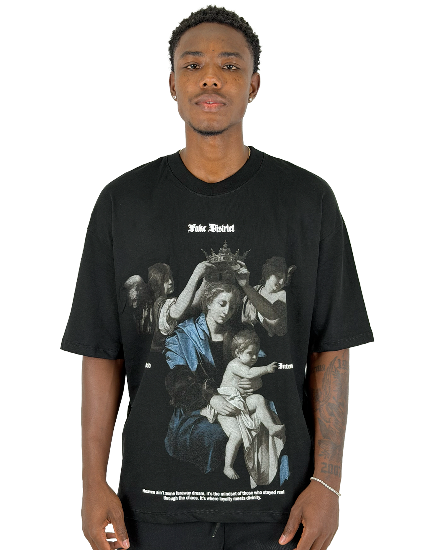 GOOD INTENTIONS SACRED CAMISETA OVERSIZE FIT NEGRA
