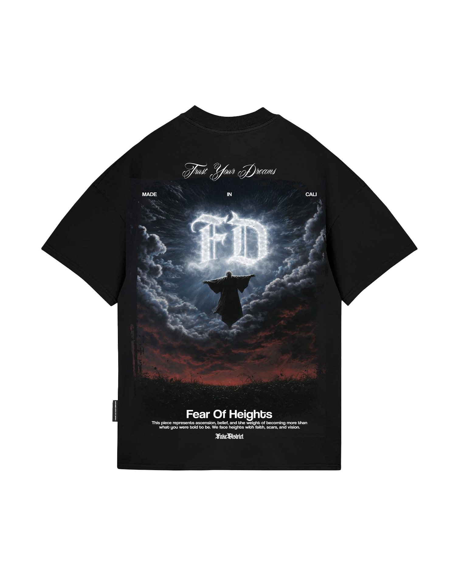 FEAR OF SAINTS ASCENSION CAMISETA OVERSIZE FIT NEGRA