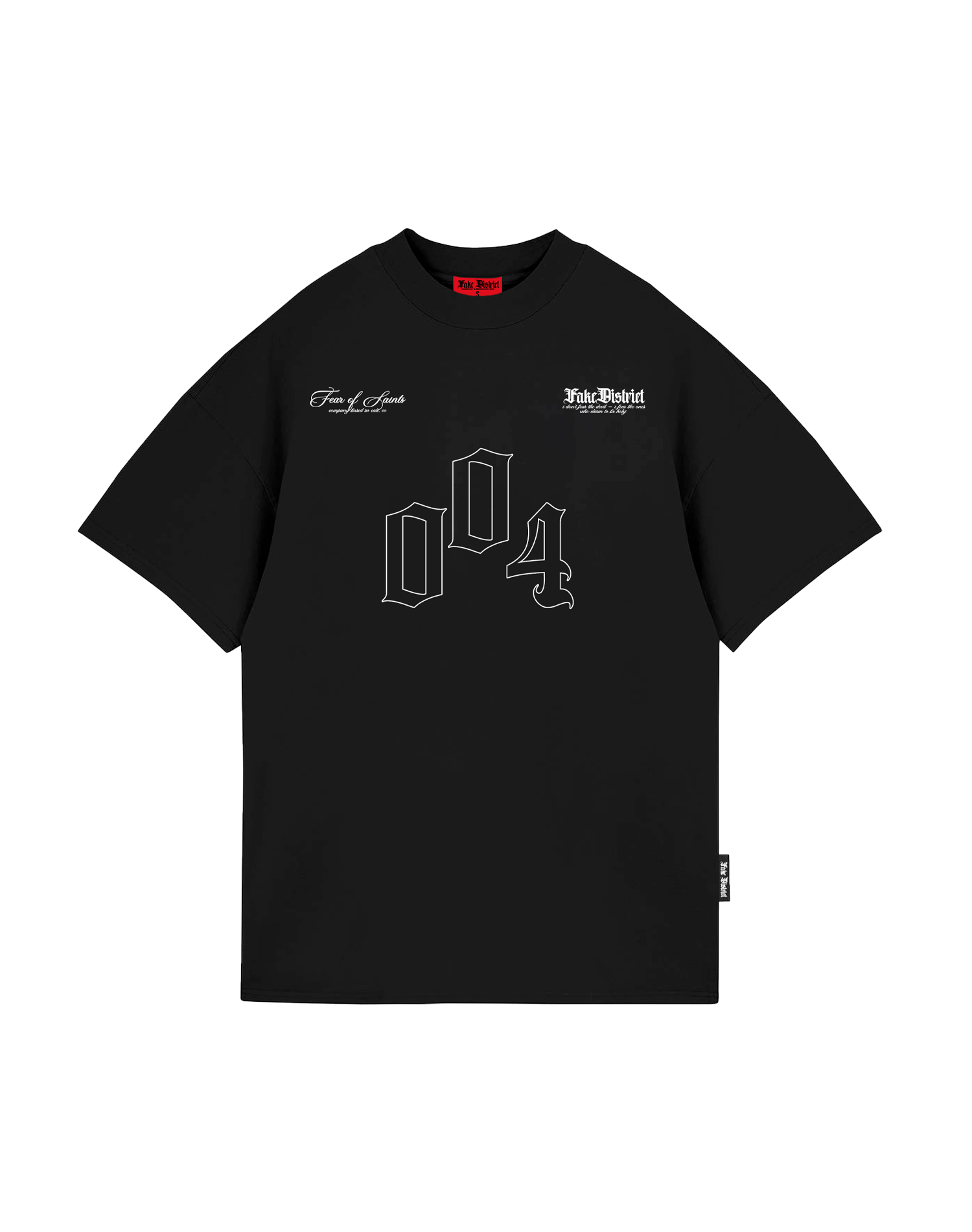 FEAR OF SAINTS ASHES CAMISETA OVERSIZE FIT NEGRA