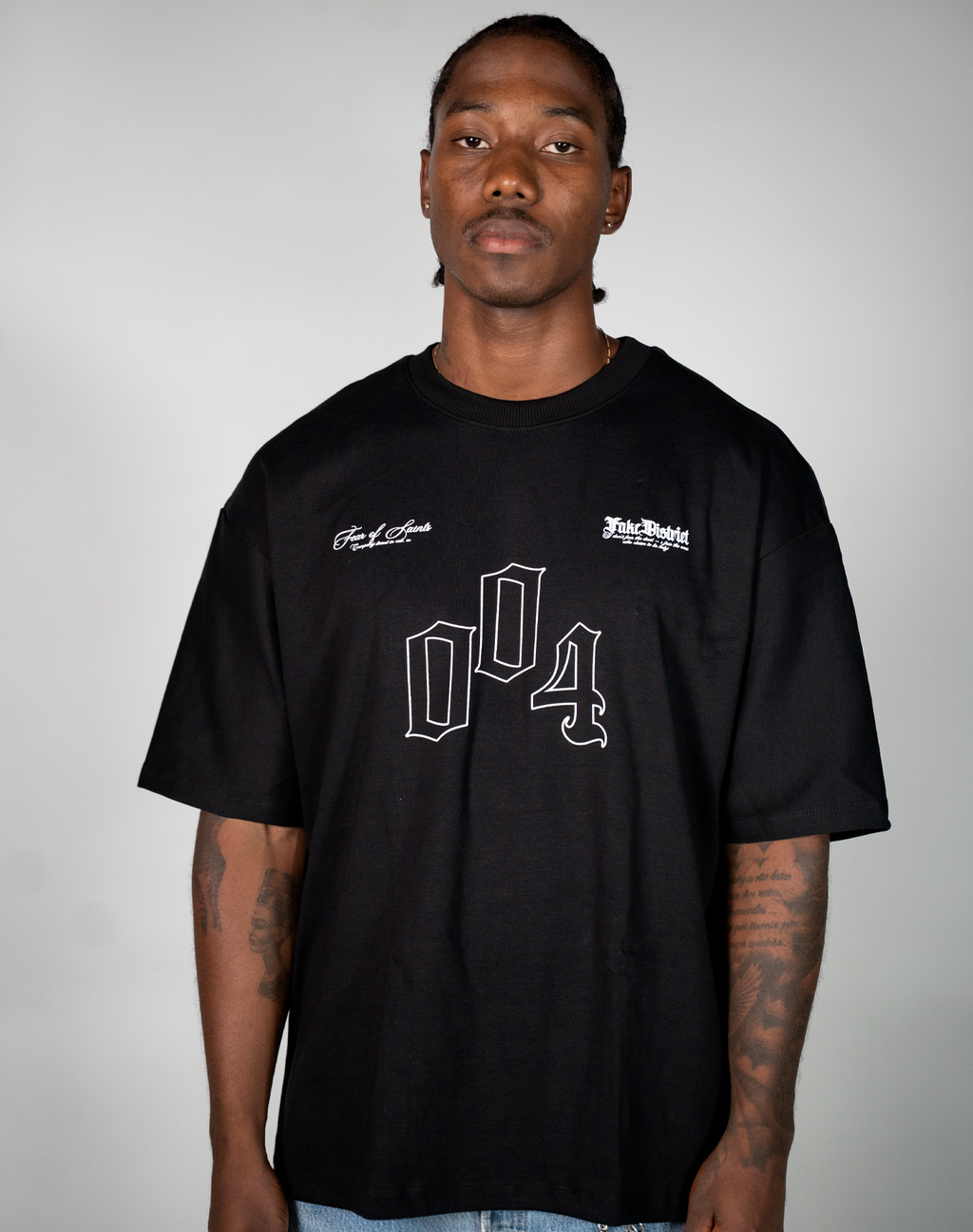 FEAR OF SAINTS ASHES CAMISETA OVERSIZE FIT NEGRA