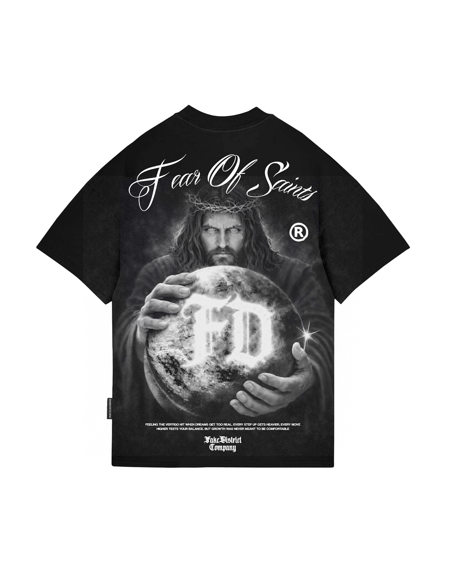 FEAR OF SAINTS GOD CAMISETA OVERSIZE FIT NEGRA