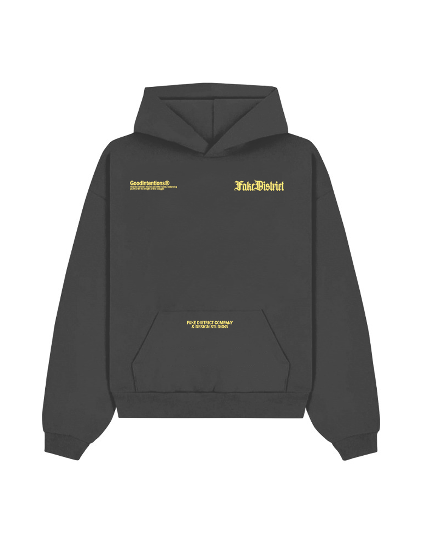 GOOD INTENTIONS HOODIE OVERSIZE FIT GRIS