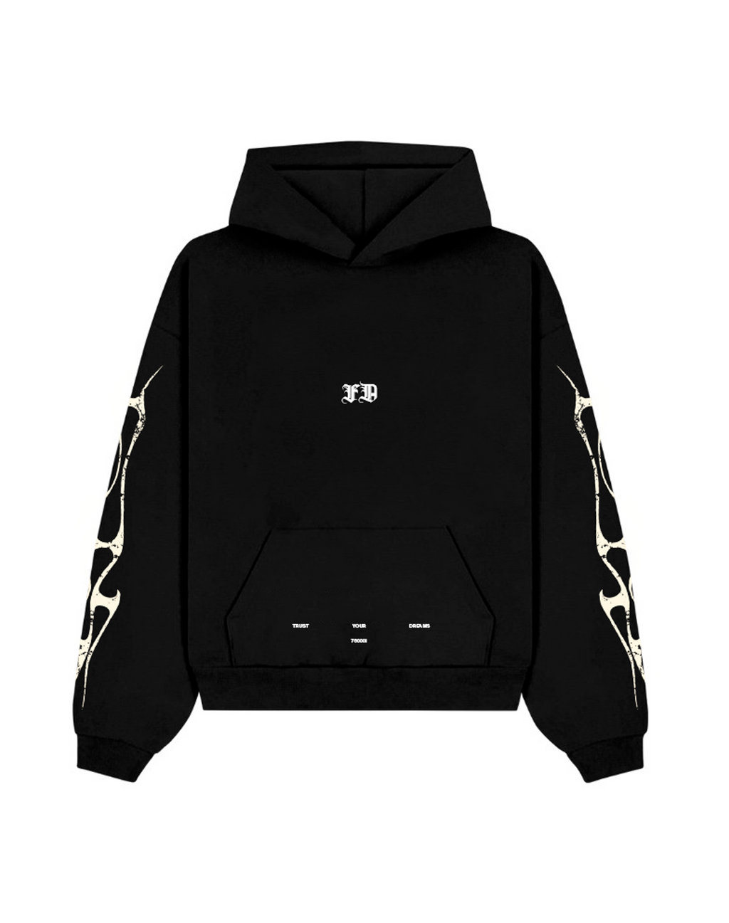 FEAR OF SAINTS HOODIE OVERSIZE FIT NEGRO