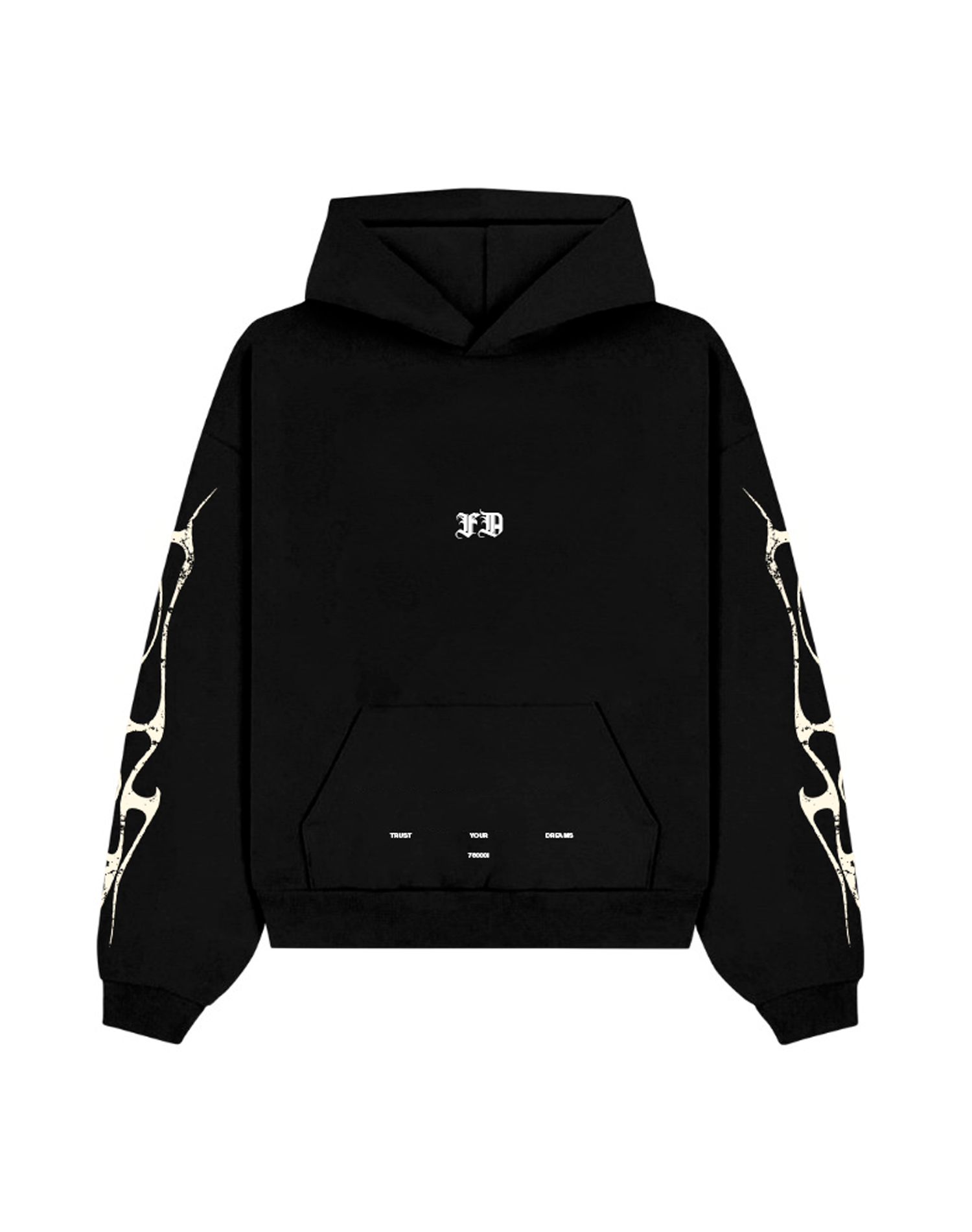 FEAR OF SAINTS HOODIE OVERSIZE FIT NEGRO