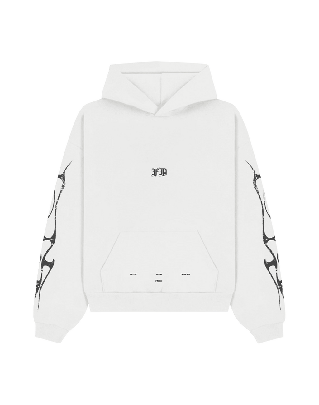 FEAR OF SAINTS HOODIE OVERSIZE FIT HUESO