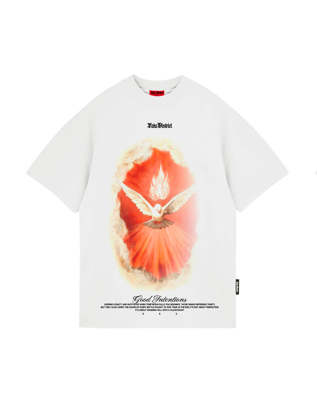 GOOD INTENTIONS LIGHT OF HEAVEN CAMISETA OVERSIZE FIT HUESO