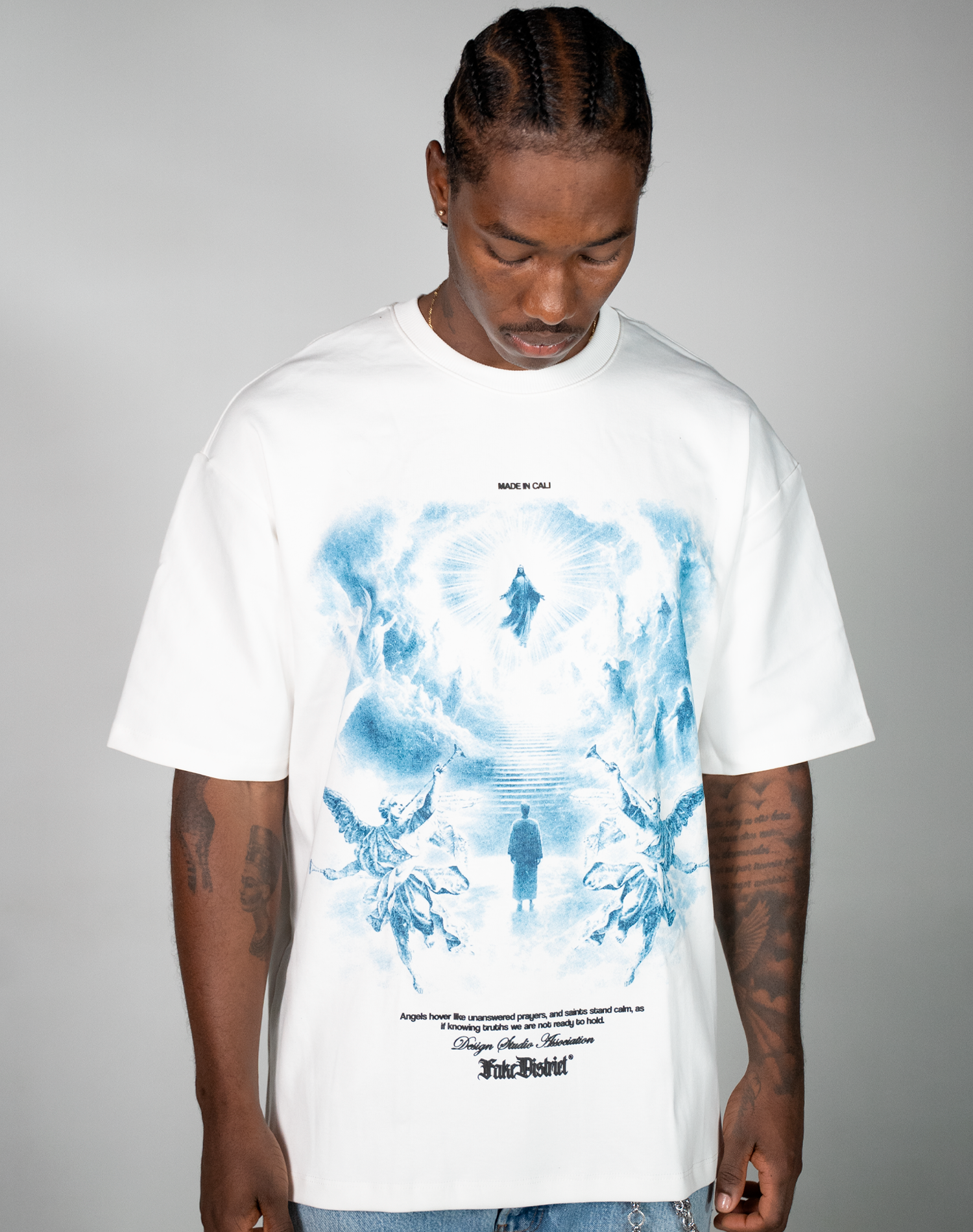 FEAR OF SAINTS PARADISE CAMISETA OVERSIZE FIT HUESO