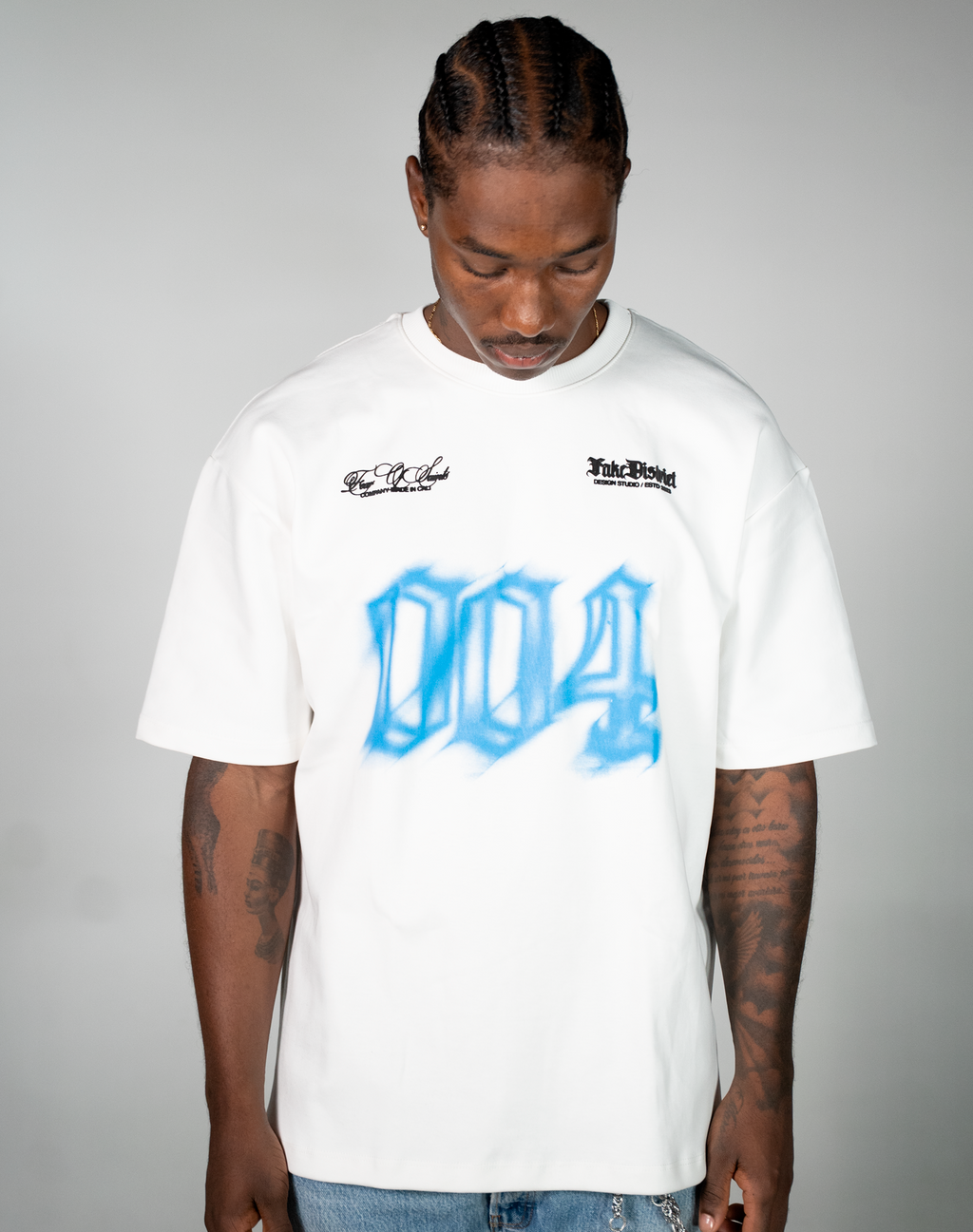FEAR OF SAINTS VISION CAMISETA OVERSIZE FIT HUESO