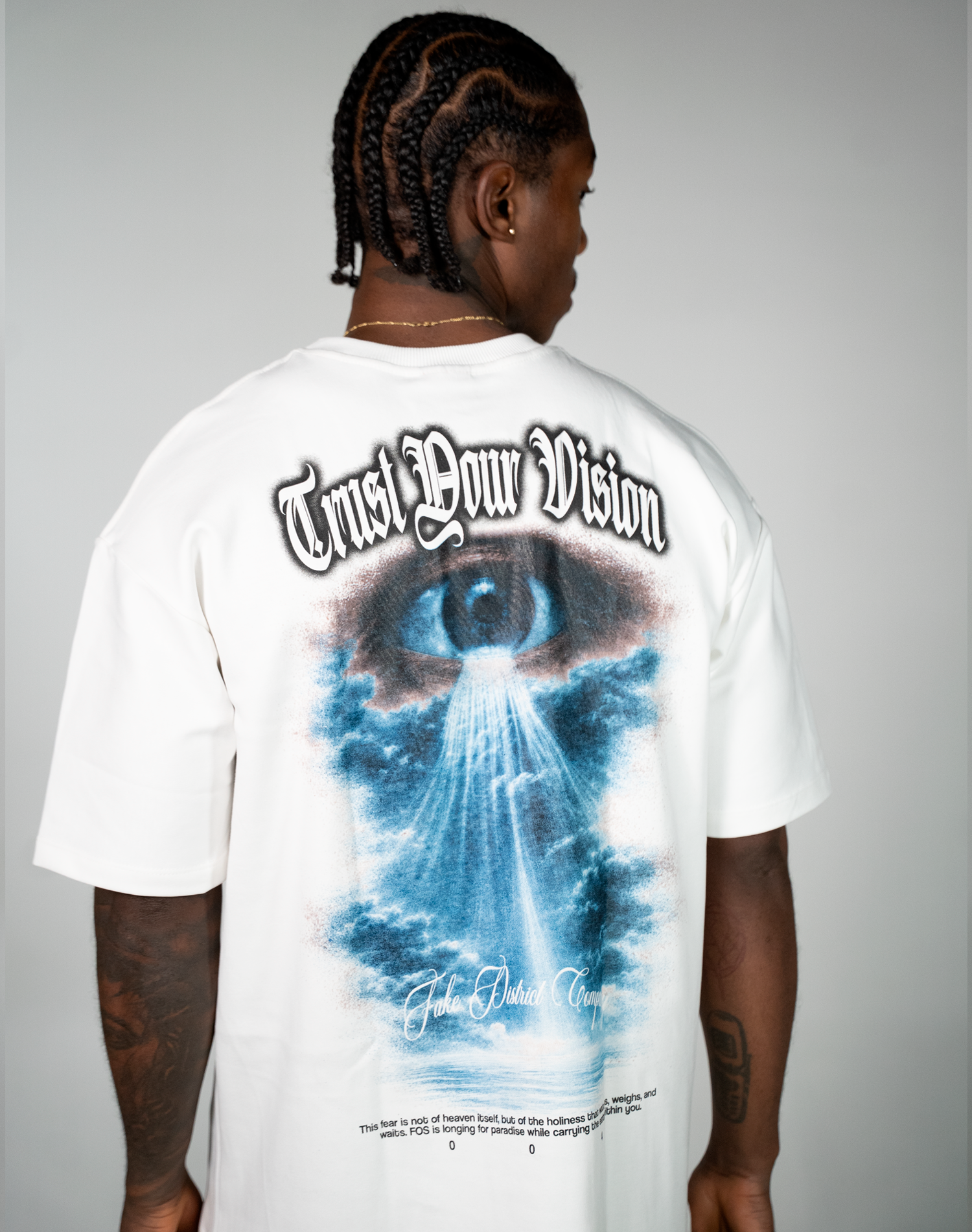 FEAR OF SAINTS VISION CAMISETA OVERSIZE FIT HUESO